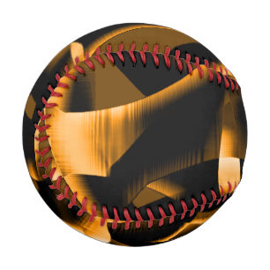 Seltsames Medley verbrannter Bänder, orange und sc Baseball