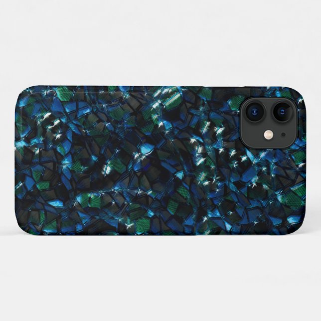 Seltsames Mosaik über dunklem Hintergrund und hell Case-Mate iPhone Hülle (Rückseite (Horizontal))