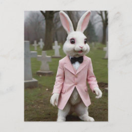 Seltsames Osterhasen im Friedhof Postkarte