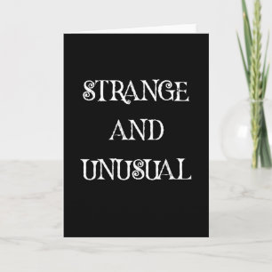 Seltsames und ungewöhnliches Gothic-Design Karte