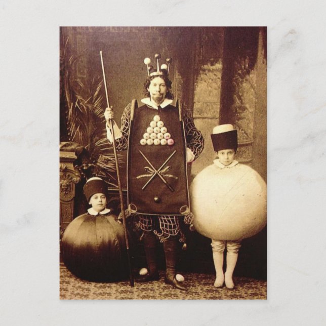 Seltsames Vintages Viktorianisches KostümParty Postkarte (Vorderseite)