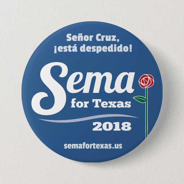 Sema für Texas 2018 3" Knopf Button (Vorderseite)