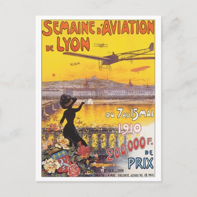 Semaine D' Aviation de Lyon Postkarte (Vorderseite)