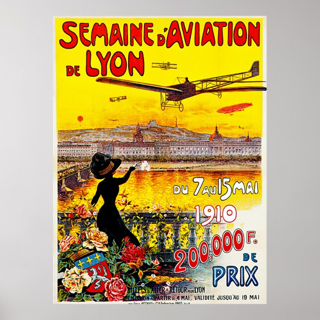 Semaine d'Aviation de Lyon Poster (Vorne)