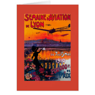 Semaine d'Aviation De Lyon Poster vintage