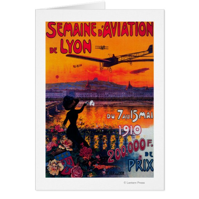 Semaine d'Aviation De Lyon Vintage Poster (Vorne)