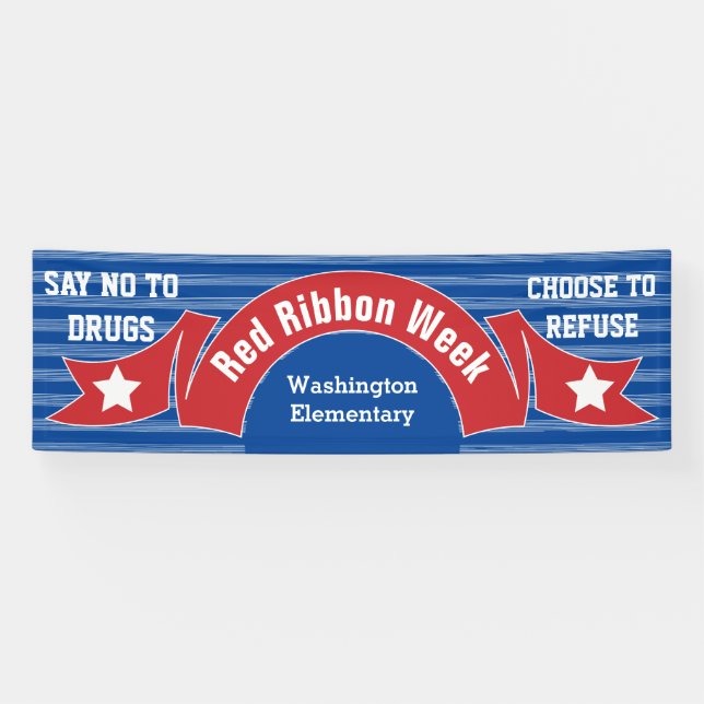 Semaine du ruban rouge - Bannière de l'école sans  (Horizontal)