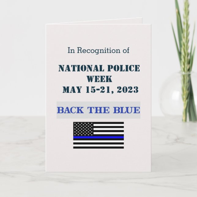 Semaine nationale de la police 2023 Carte de remer (Devant)