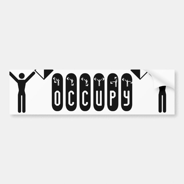 semaphore flag "OCCUPY" Autoaufkleber (Vorne)