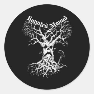 Sematary Merch. Entwerfen eines Geisterbaums. Spuk Runder Aufkleber