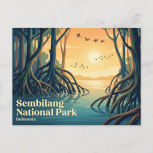 Sembilang-Nationalpark Indonesien Postkarte