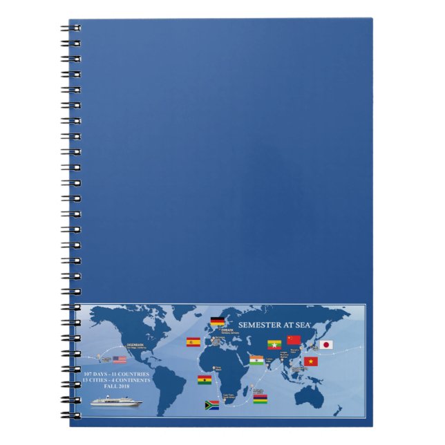 Semestre au carnet 2018 d'automne de mer (Devant)