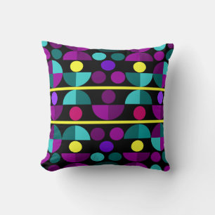 Semi Circles Throw Pillow Kissen