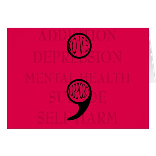 Semi colons neue Bedeutung für Liebe und Support (Vorderseite (Horizontal))