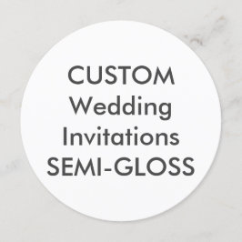 SEMI-GLOSS 110lb 5,25" Runde Hochzeitseinladungen Einladung