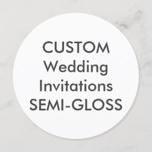 SEMI-GLOSS 110lb 5,25" Runde Hochzeitseinladungen Einladung