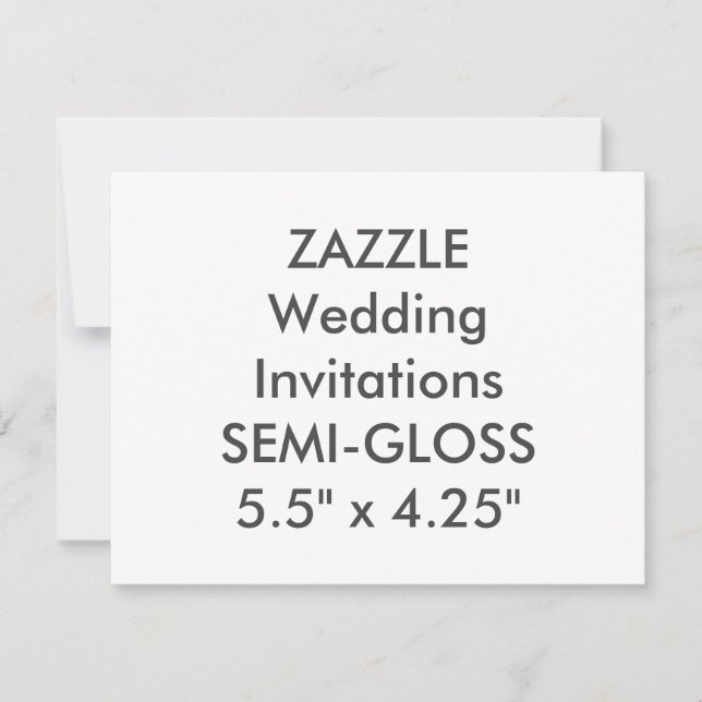 SEMI-GLOSS 110lb 5,5" x 4,25" Einladungen für Hoch (Vorderseite)