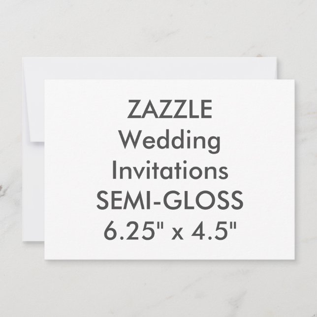 SEMI-GLOSS 110lb 6,25" x 4,5" Einladungen für Hoch (Vorderseite)