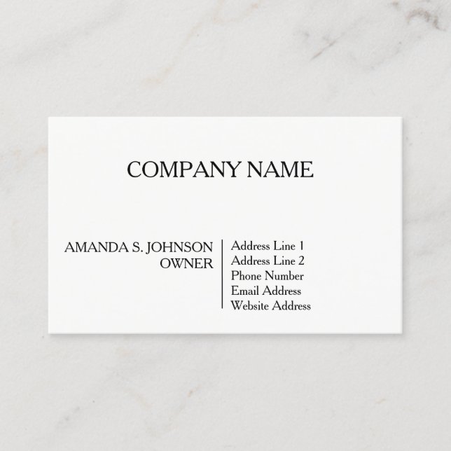 Semi Gloss Business Card Visitenkarte (Vorderseite)