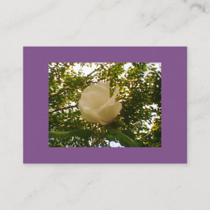 Semi Gloss White Rose Bloom Visitenkarte