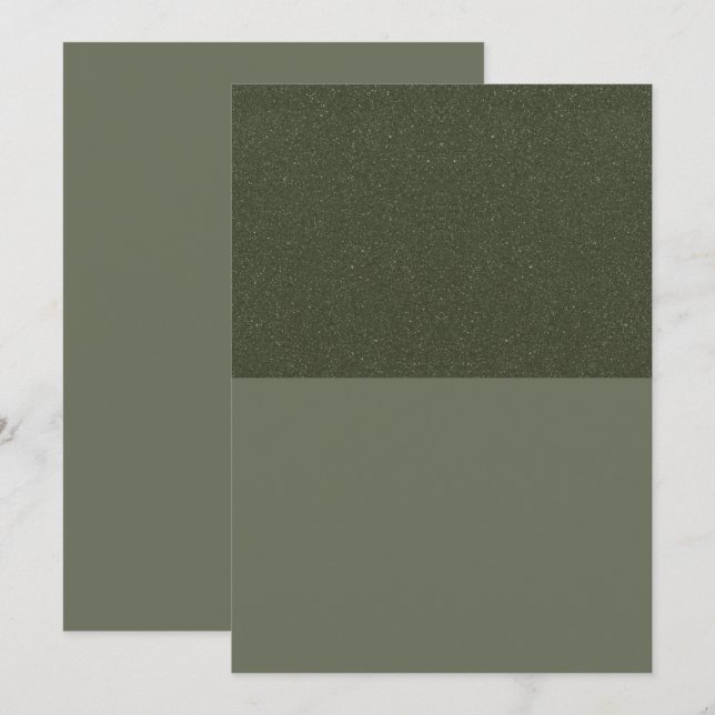 Semi-Parties scintillant Moss Green Flat Programme (Devant / Derrière)