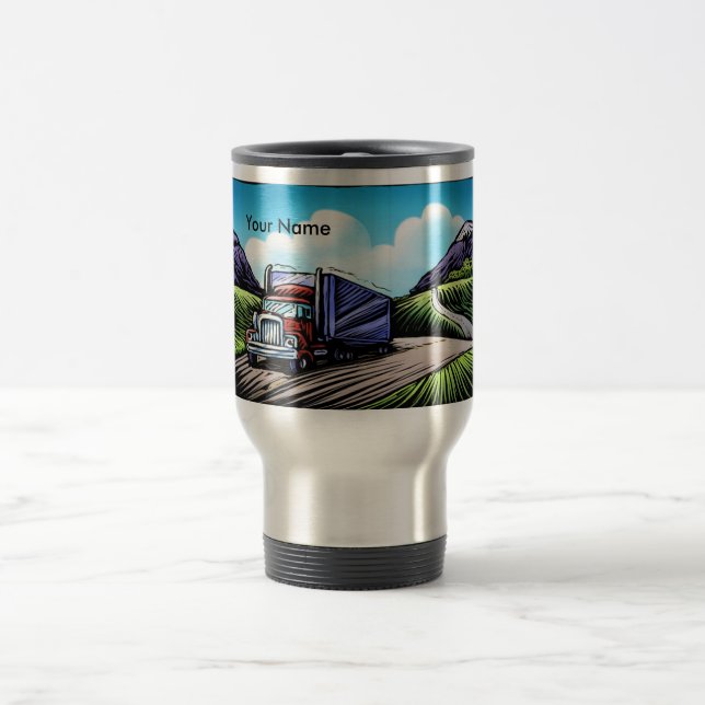 Semi tasse personnalisable de voyage de chauffeur (Centre)