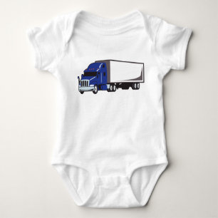 Semi Truck Baby Strampler