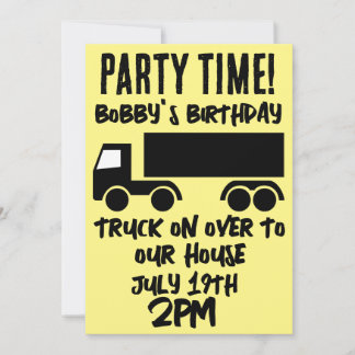 SEMI-TRUCK BOYS KINDERGEBURTSTAG PARTY EINLADUNGEN