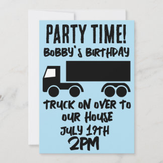 SEMI-TRUCK BOYS KINDERGEBURTSTAG PARTY EINLADUNGEN