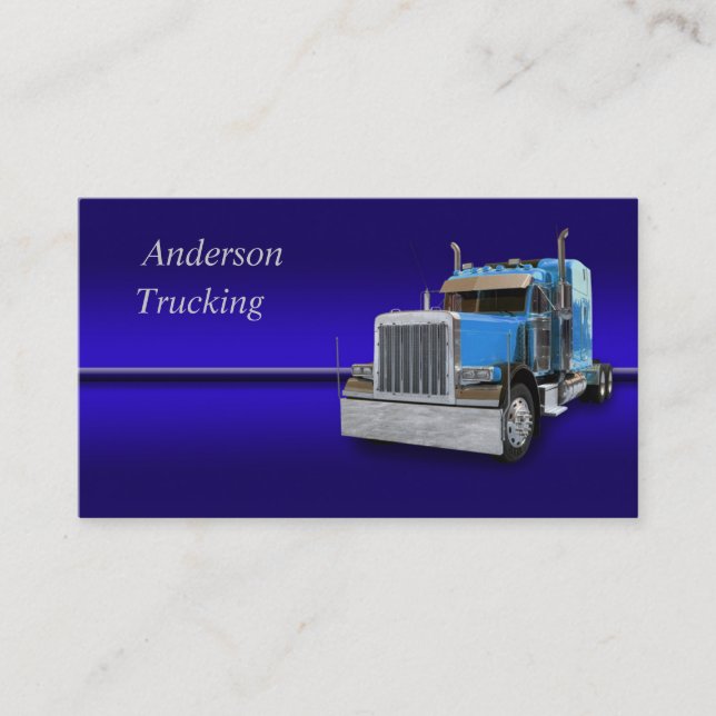 Semi Truck Business Card Visitenkarte (Vorderseite)