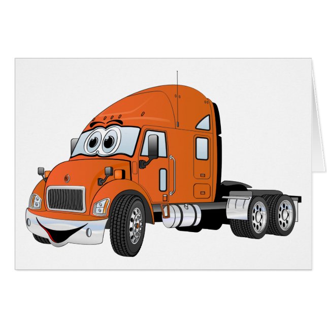 Semi Truck Cab Orange (Vorderseite (Horizontal))