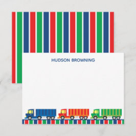 Semi Truck Convoy Personalisierte Mitteilungskarte