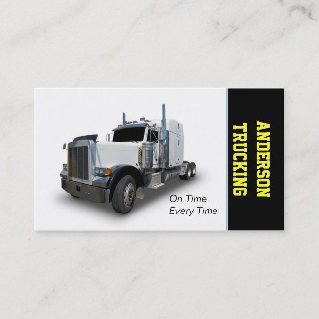 Semi Truck Delivery Company Visitenkarte (Vorderseite)