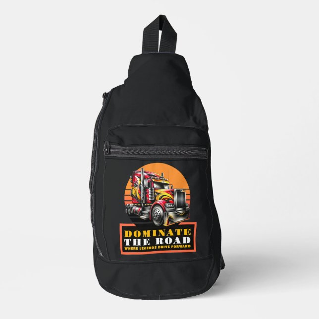 Semi Truck Driver Crossbody Bag (Vorderseite)