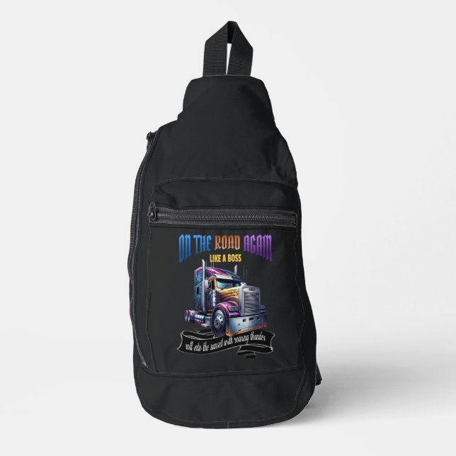 Semi Truck Driver Crossbody Bag (Vorderseite)