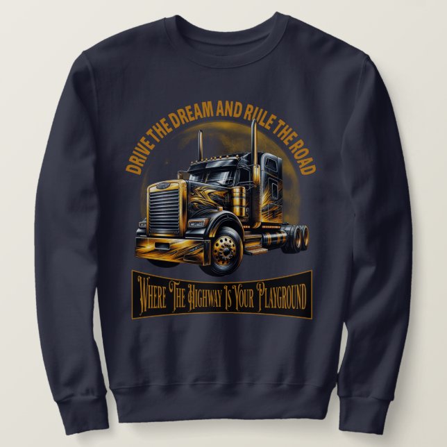 Semi Truck Driver Sweatshirt (Design vorne)