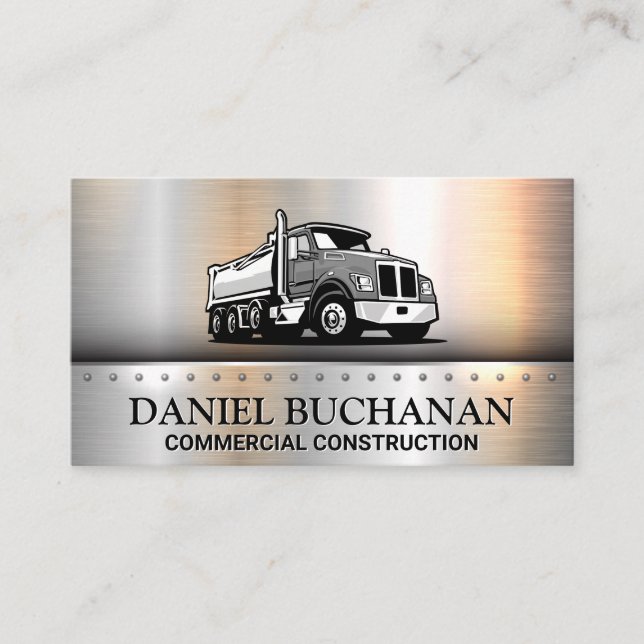 Semi Truck Logo | Commercial Driver Visitenkarte (Vorderseite)