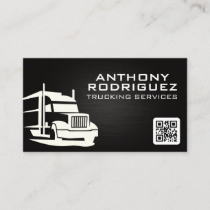 Semi Truck Logo Lastkraftwagen QR-Code Visitenkarte