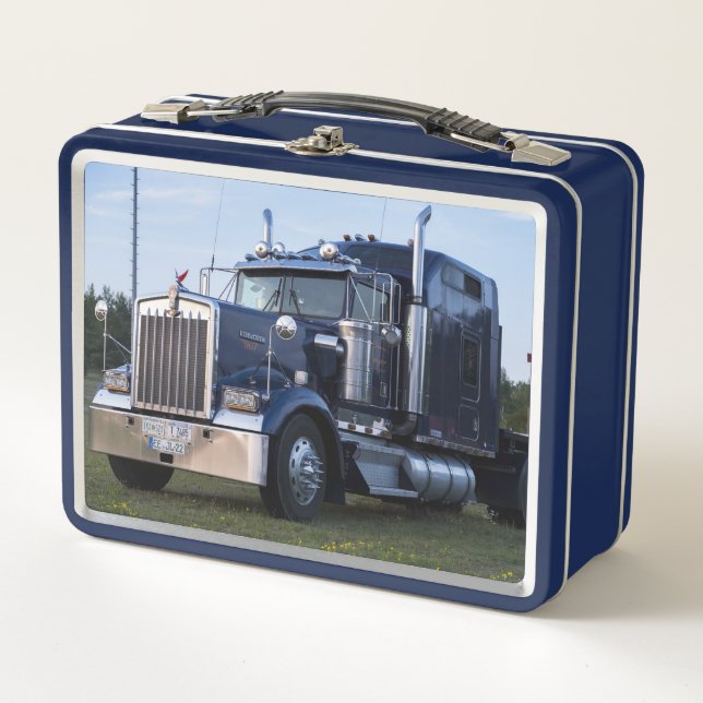 Semi-Truck Metall Brotdose (Vorderseite)