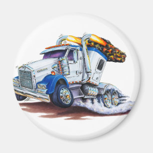 Semi Truck mit Sleepercab Magnet