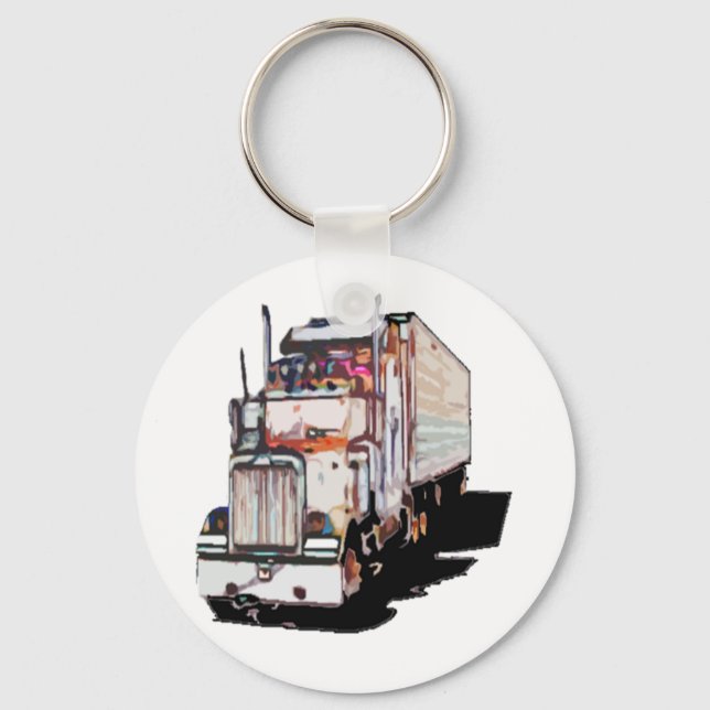 Semi Truck Schlüsselanhänger (Vorderseite)
