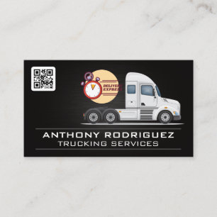 Semi Trucking Services   QR Code Business Card Visitenkarte