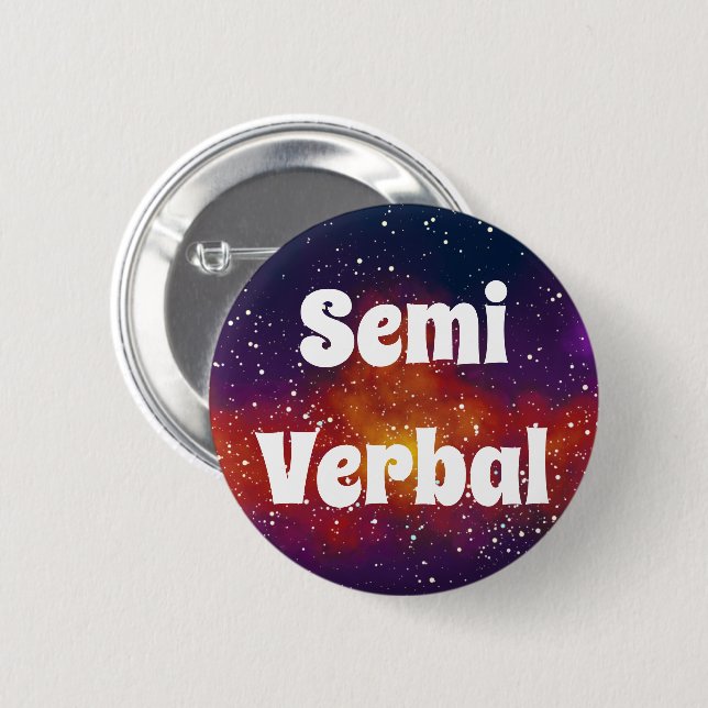 Semi Verbal Customizable Galaxy Identity Button (Vorne & Hinten)