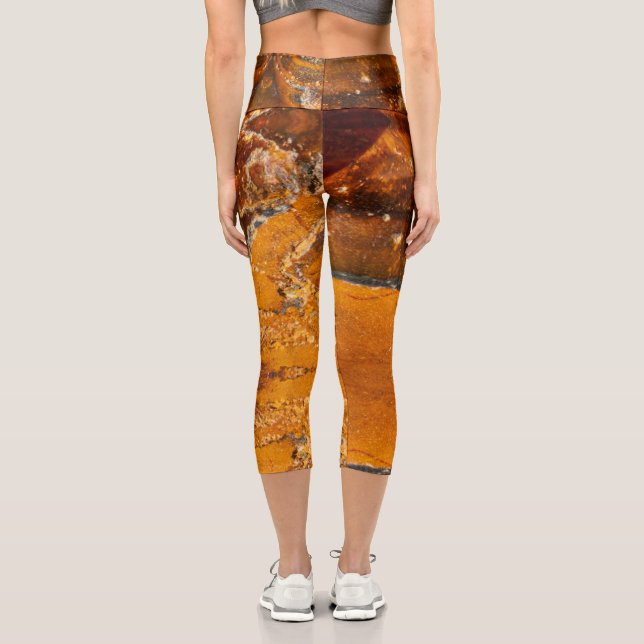 Semi-wertvolle Edelsteinstruktur Capri Leggings (Rückseite)