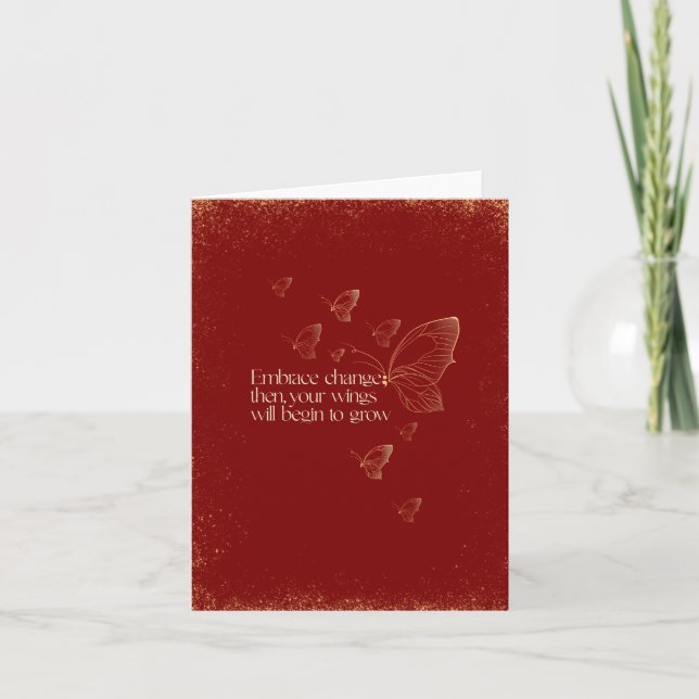 Semicolon Butterfly - Embrace Change Card Karte (Vorderseite)