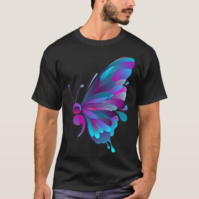 Semicolon Butterfly Semi-colon Tattoo Mental Healt T-Shirt (Vorderseite)