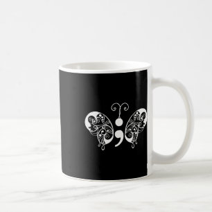 Semicolon Butterfly Suizidprävention Bewusstsein Kaffeetasse