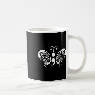 Semicolon Butterfly Suizidprävention Bewusstsein Kaffeetasse