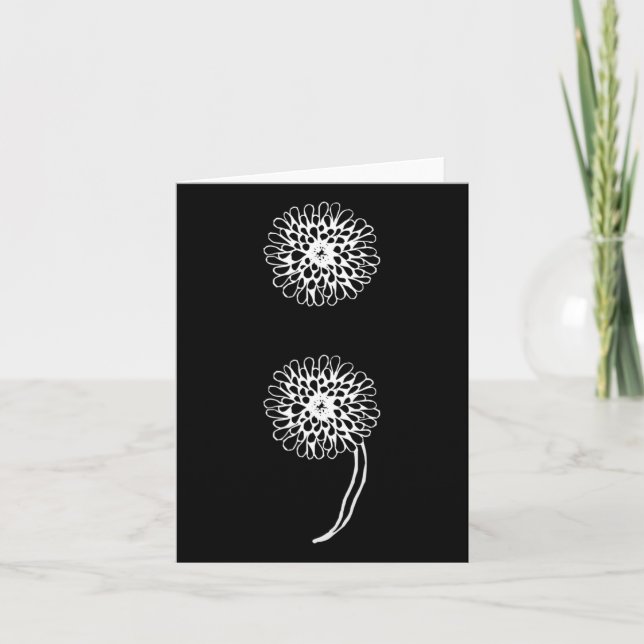 Semicolon Dandelion Suizidprävention Bewusstsein 1 Karte (Vorderseite)