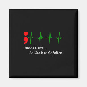 Semicolon Ekg Suizidbewusstsein Prävention Magnet